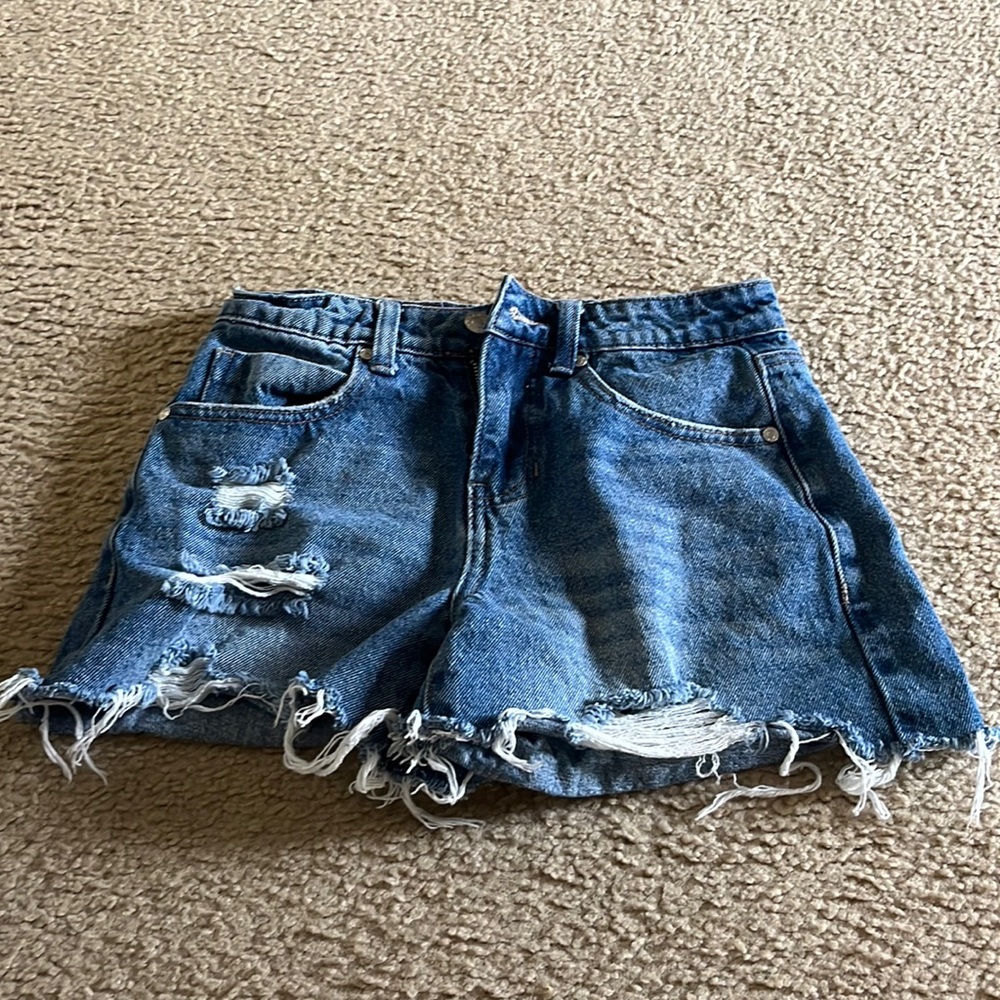 20 organic blue jean shorts